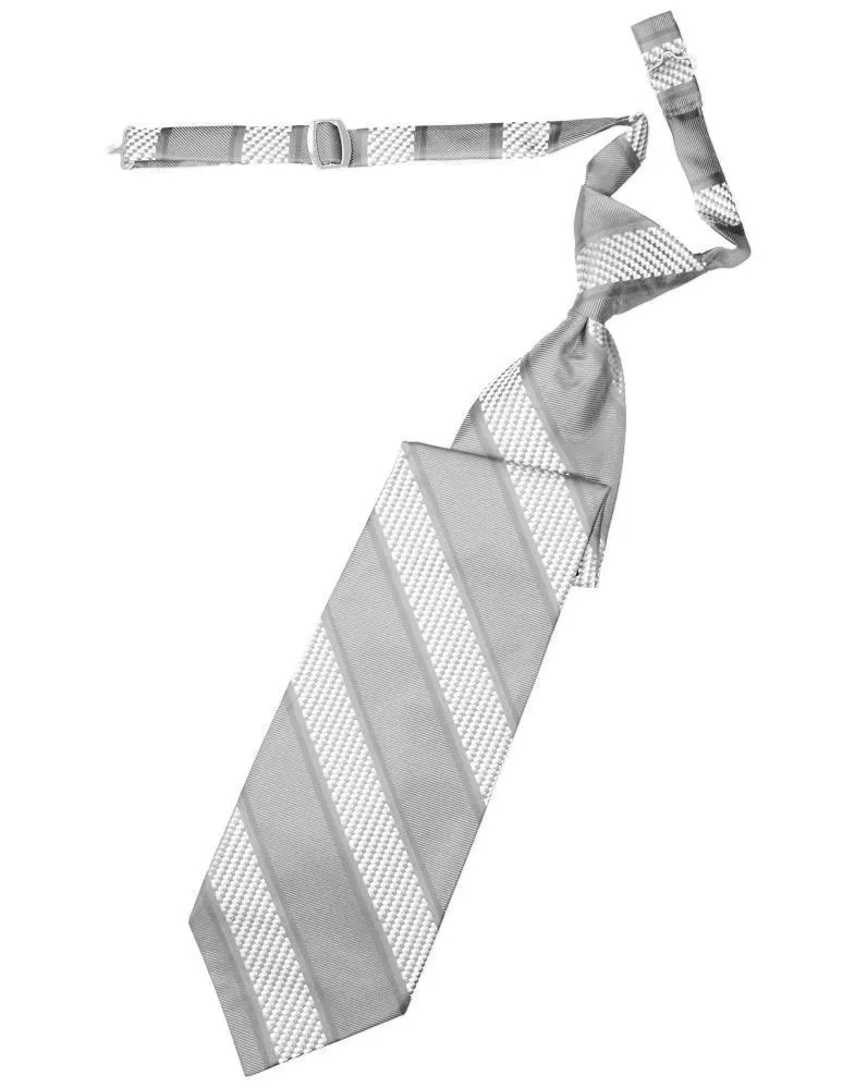 Silver Venetian Stripe Necktie