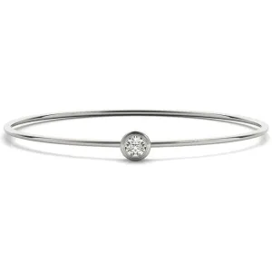 Single Bezel Flexible Wire Moissanite Bangle