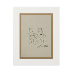 Sister III Matted Fine Art Print - Warm Tan