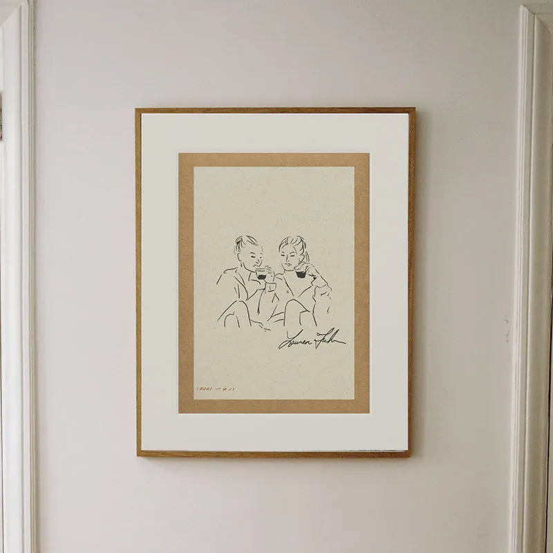Sister III Matted Fine Art Print - Warm Tan