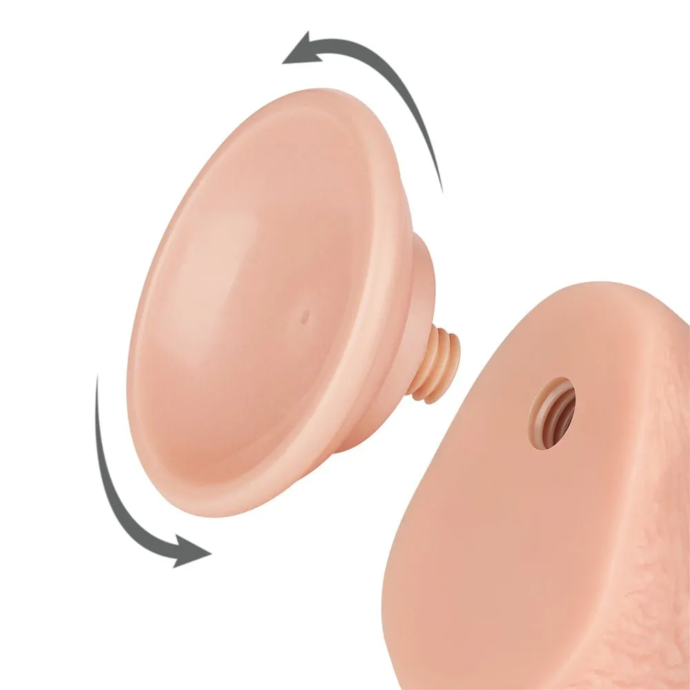 Sliding Skin Dual Layer 7.5 Inch - Flexible Skin Dong - Flesh