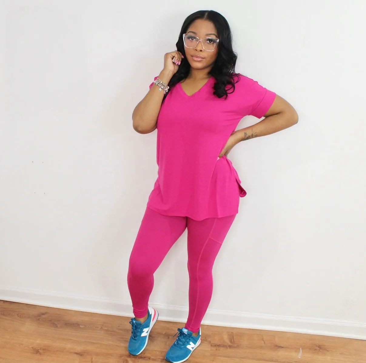 Spring Fling Legging Set-Magenta