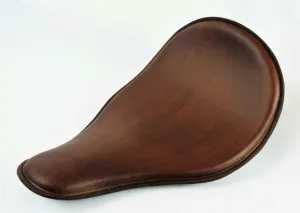 Spring Solo Seat Chopper Sporster Harley Bobber 11x15" High Back Brown Leather