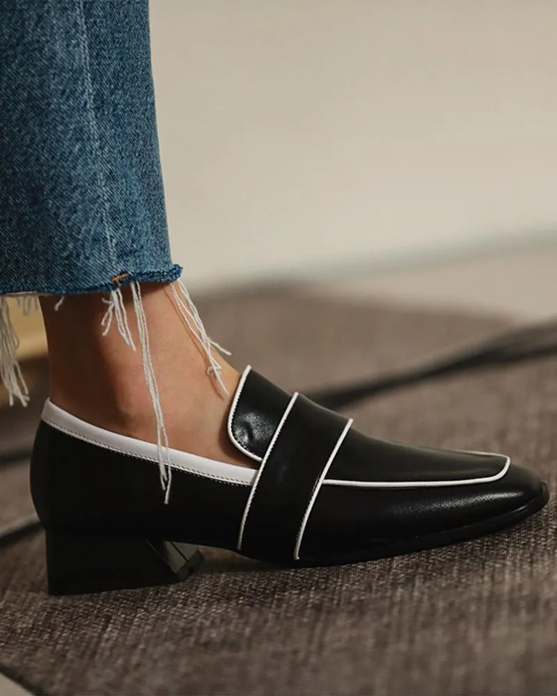 Square Toe Chunky Loafers