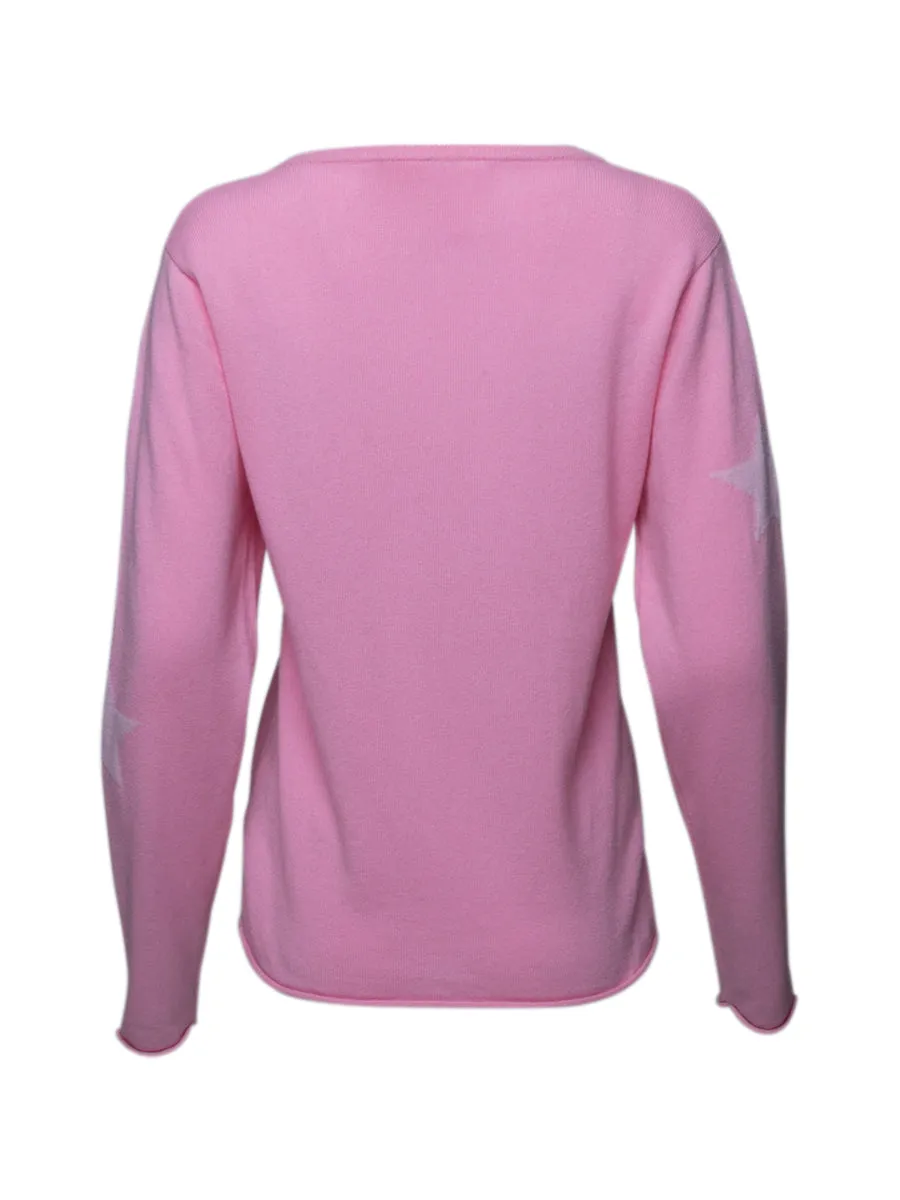 STAR JOYANNE PINK cashmere jumper