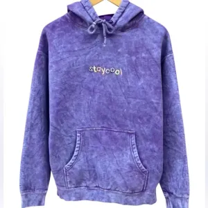 Stay Cool NYC Unisex Purple Pullover Hoodie Sweatshirt Size M