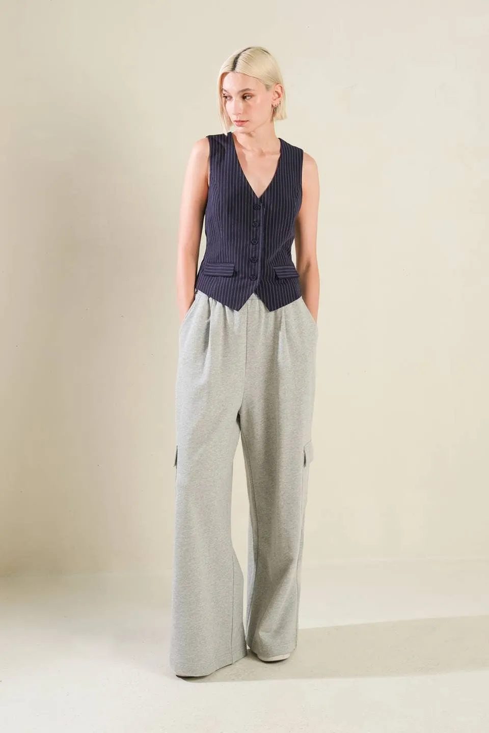 Striped Woven Vest