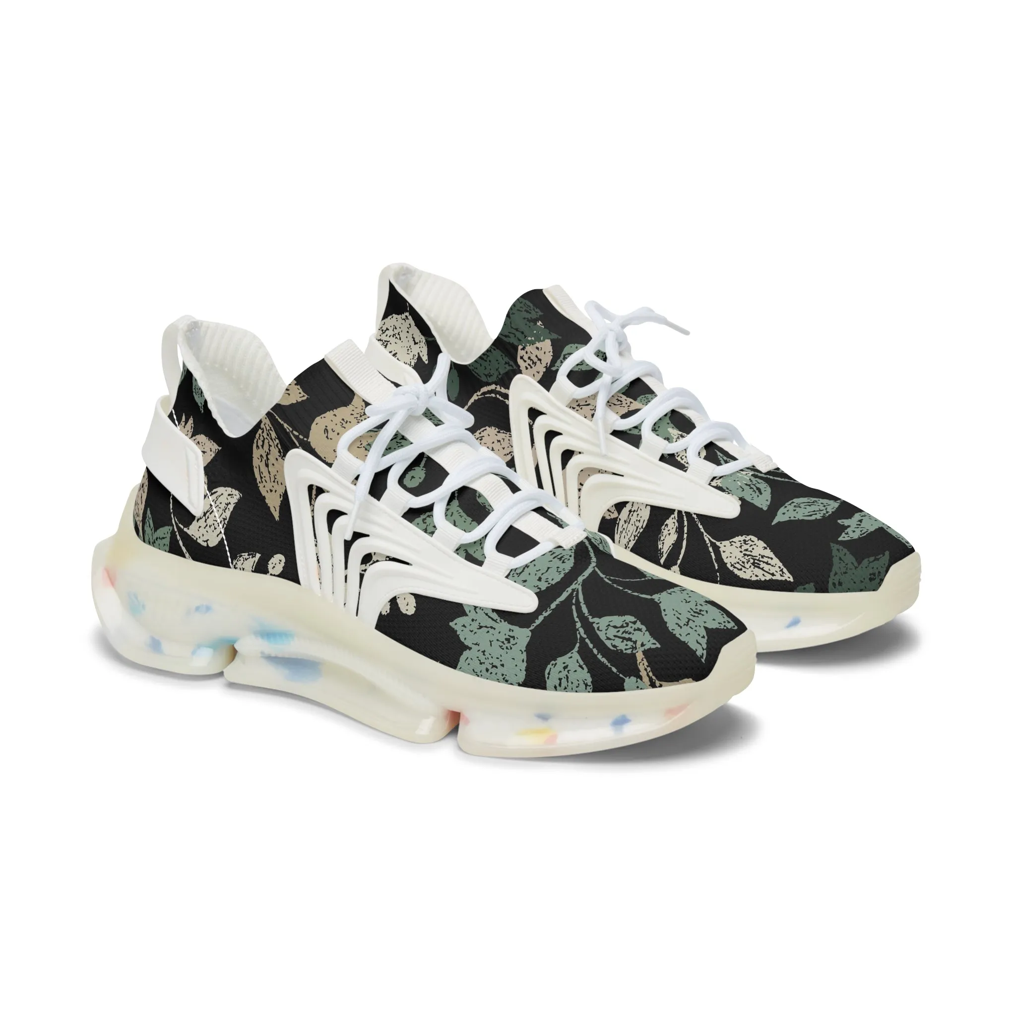 Stylish Women's Mesh Sneakers with Leaf Design - Trendy & Comfortable