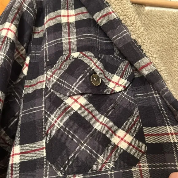 Super warm cozy Weatherproof flannel jacket with faux fur lining