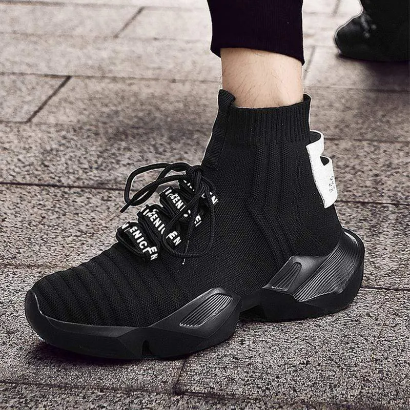 Techwear High Platform Sock Sneakers
