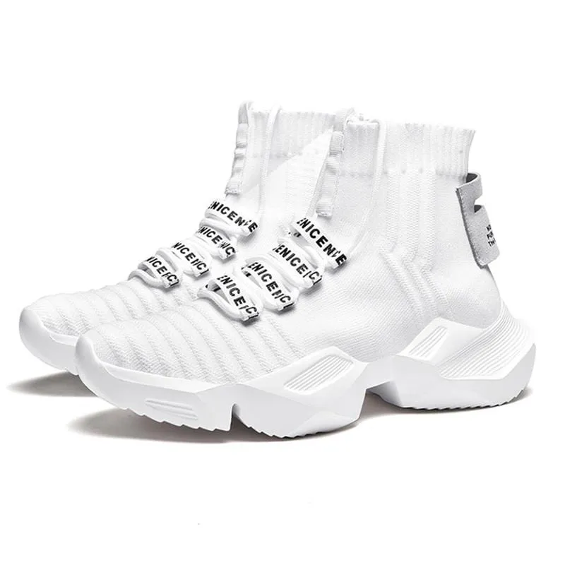 Techwear High Platform Sock Sneakers