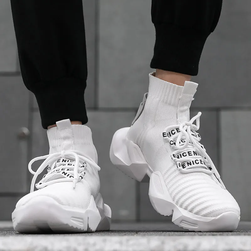 Techwear High Platform Sock Sneakers