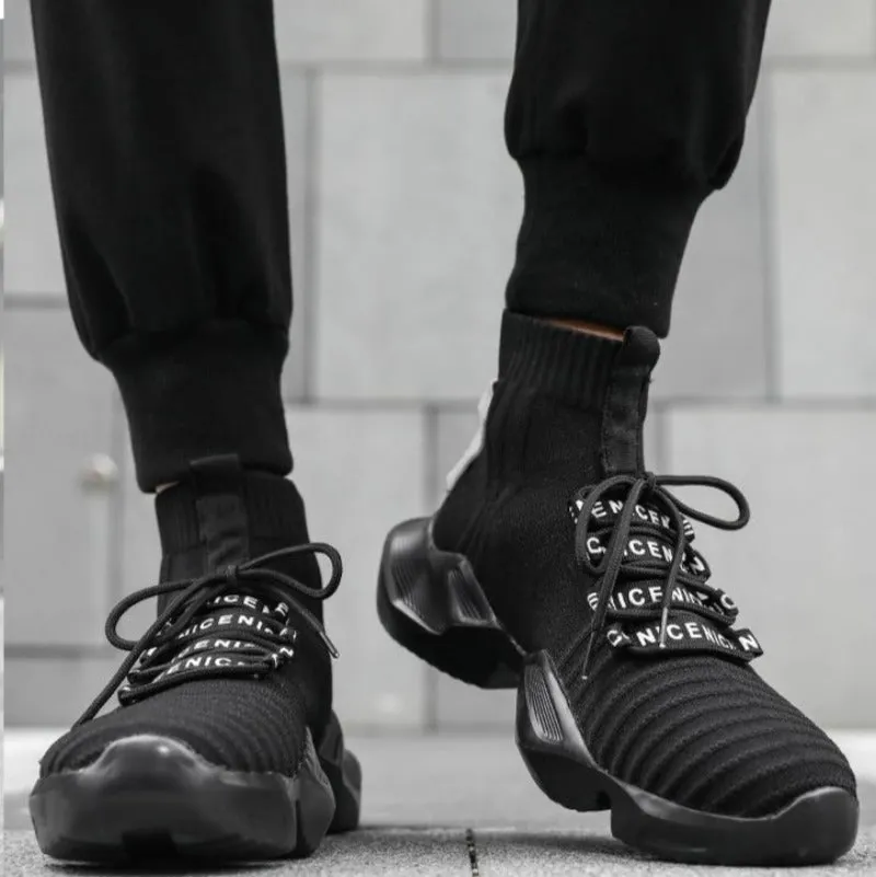 Techwear High Platform Sock Sneakers
