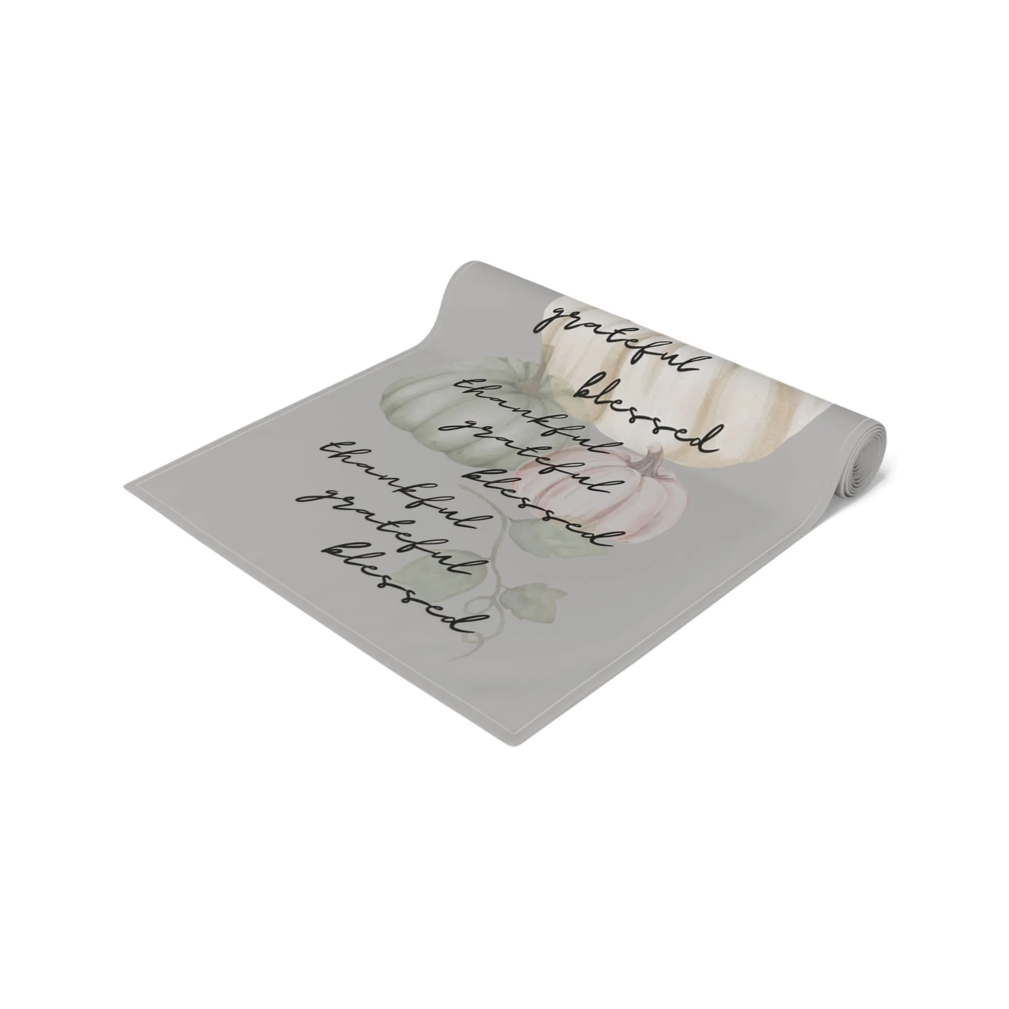 Thankful Grateful Blessed Thanksgiving Table Runner
