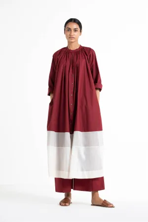 THREE   -   Panel Gather Neck Shirt