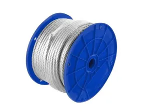 Toolcraft TC4062 Cable de Acero 7x19 Hilos 3/32X1/8plgX150M Recubierto de PVC