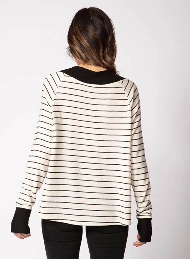 V-Neck Slouchy Tunic Sweater