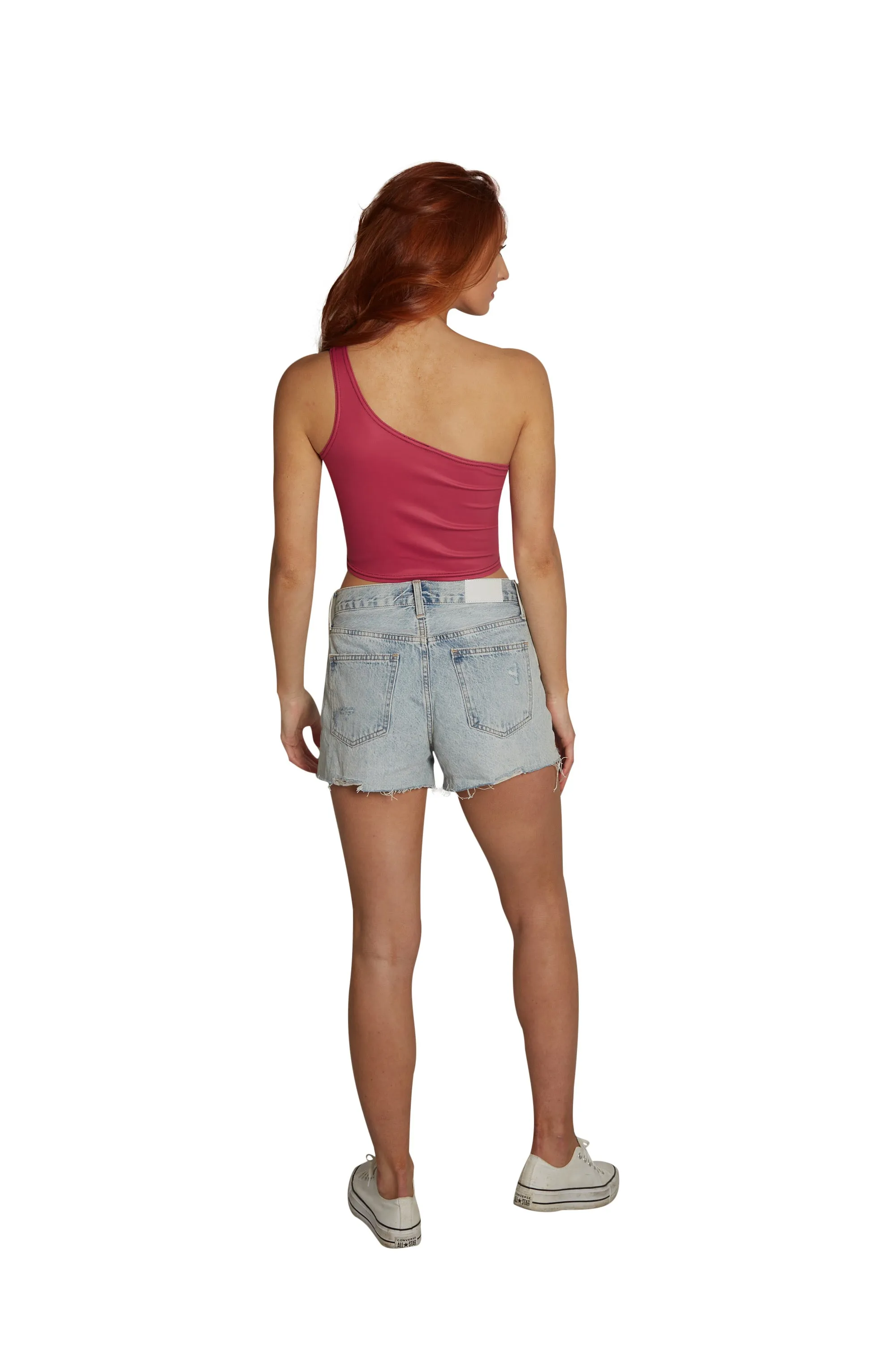 Virginia Tech Maroon One Shoulder Top