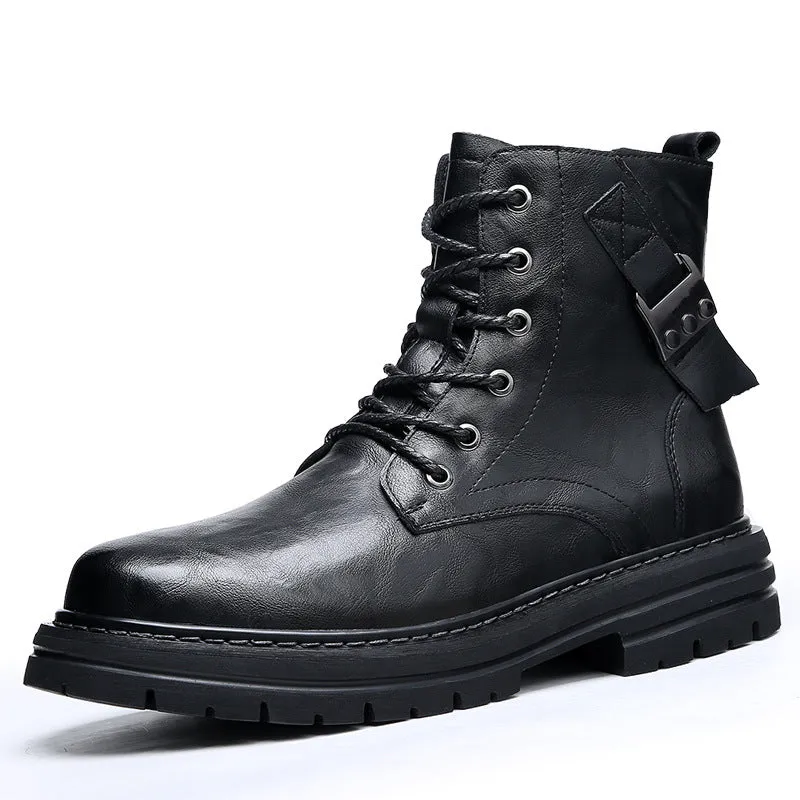 Warm and Stylish Autumn & Winter Men's Boots | Thick Bottom, Round Toe | Enigma Paris