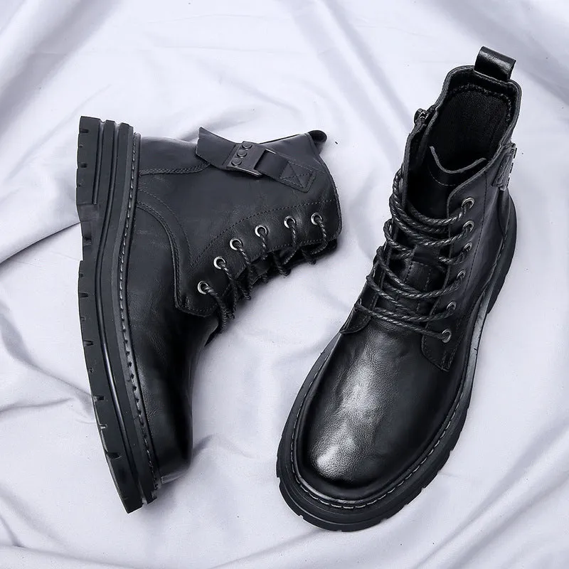 Warm and Stylish Autumn & Winter Men's Boots | Thick Bottom, Round Toe | Enigma Paris