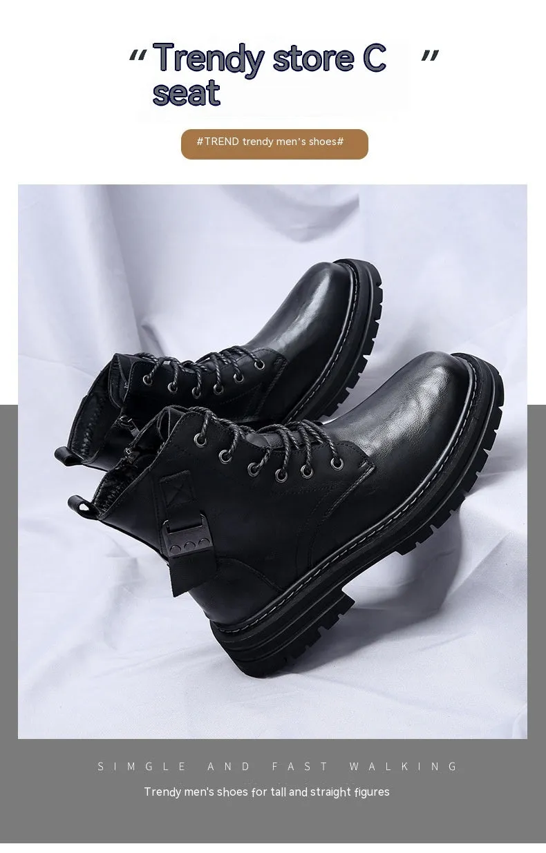 Warm and Stylish Autumn & Winter Men's Boots | Thick Bottom, Round Toe | Enigma Paris