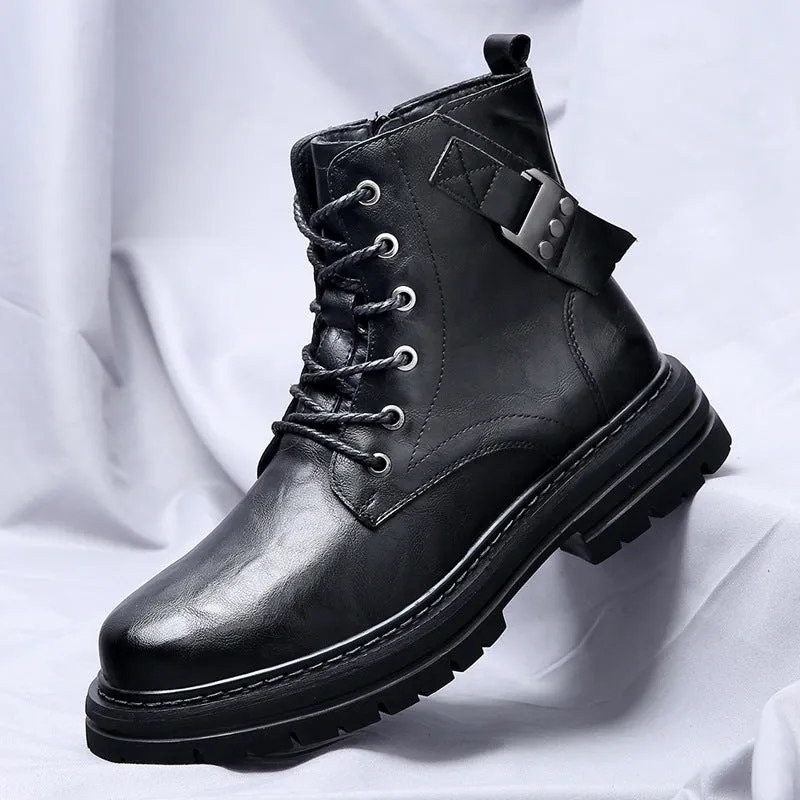 Warm and Stylish Autumn & Winter Men's Boots | Thick Bottom, Round Toe | Enigma Paris