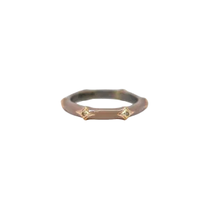 WARM TAN ENAMEL CRIVELLI RING