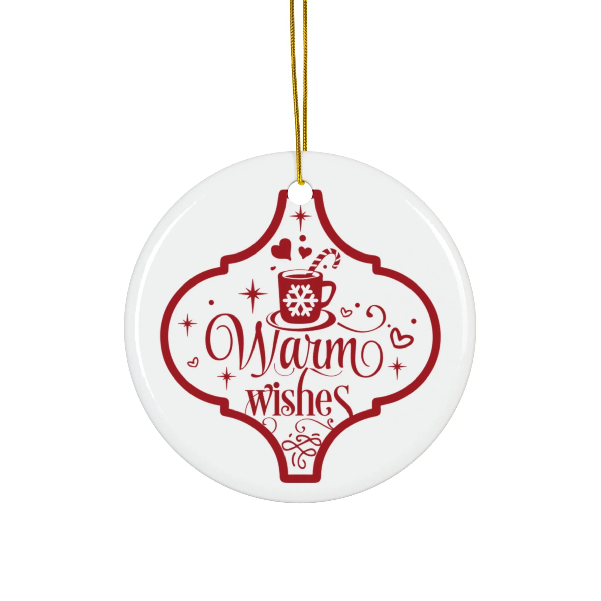 Warm Wishes Mug Ceramic Disc Ornament        Item #3756235