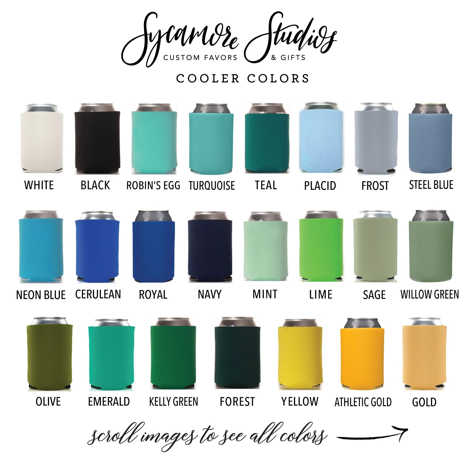 Wedding Can Cooler #3FR - Full Color