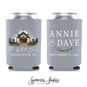 Wedding Can Cooler #4FR - Full Color