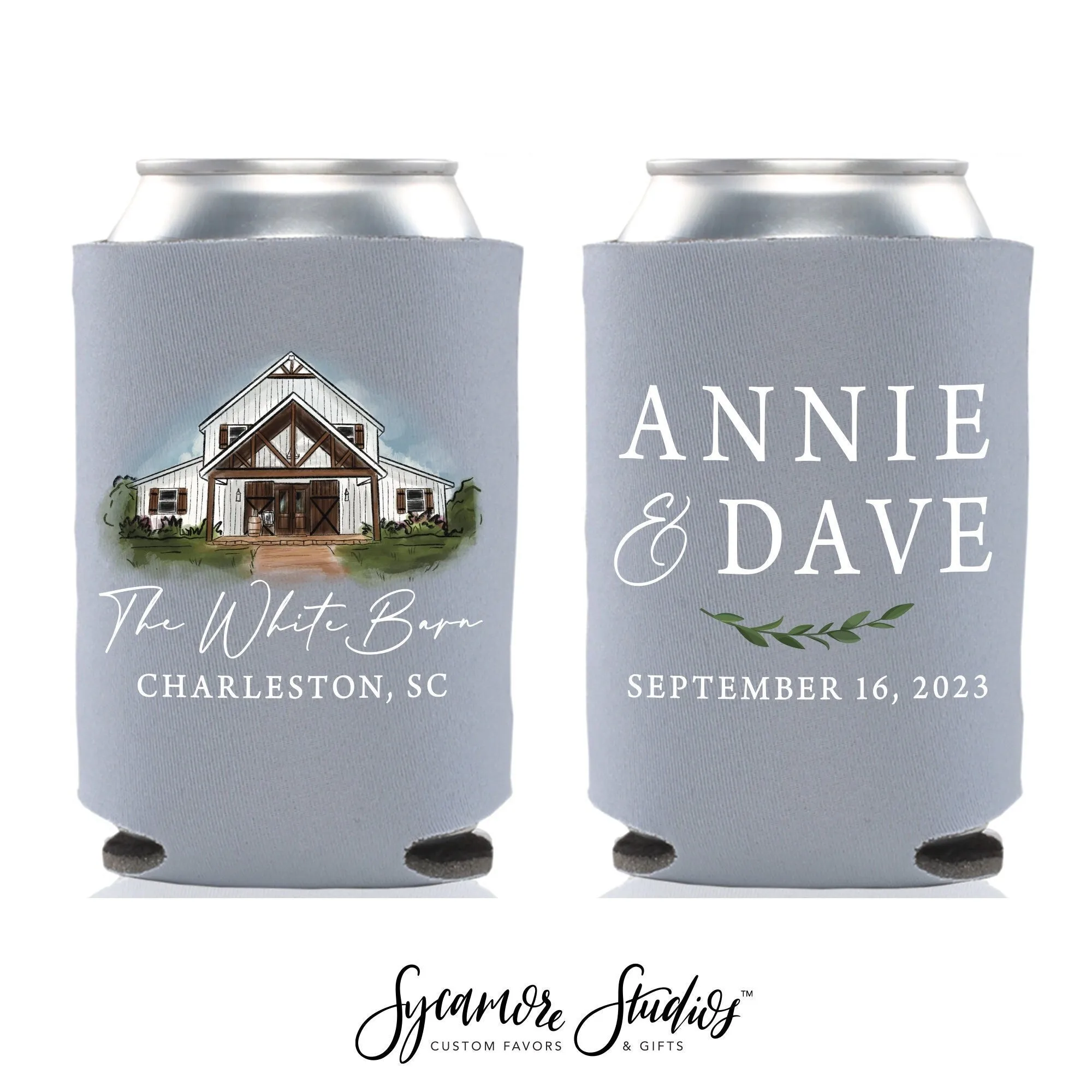 Wedding Can Cooler #4FR - Full Color