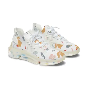 Whimsical Women's Mesh Sneakers - Fun Animal & Nature Print