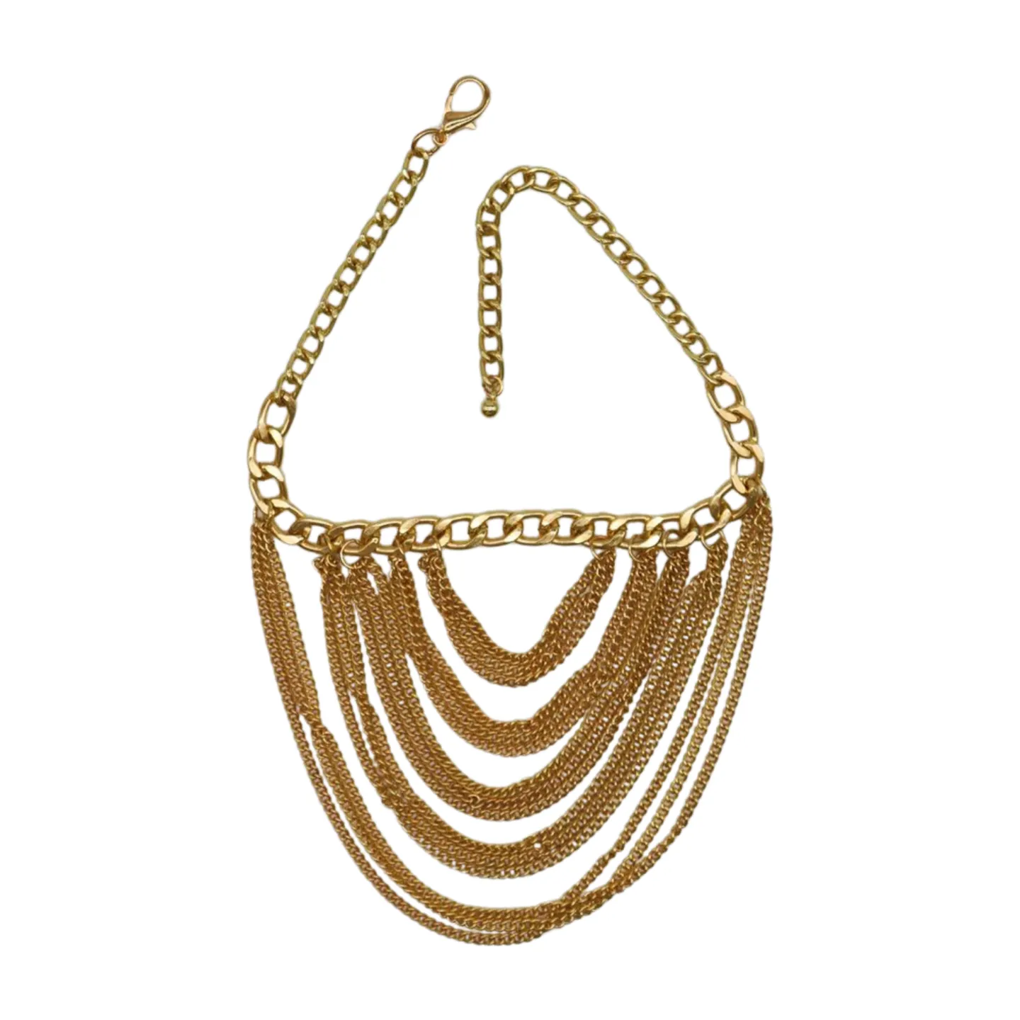 Women Gold Metal Chain Boot Bracelet Shoe Multi Strand Charm Anklet