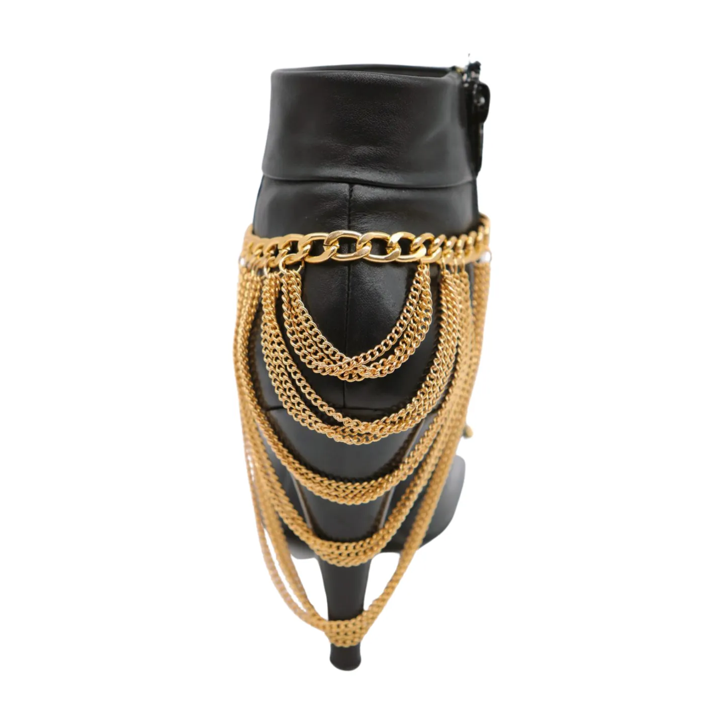 Women Gold Metal Chain Boot Bracelet Shoe Multi Strand Charm Anklet