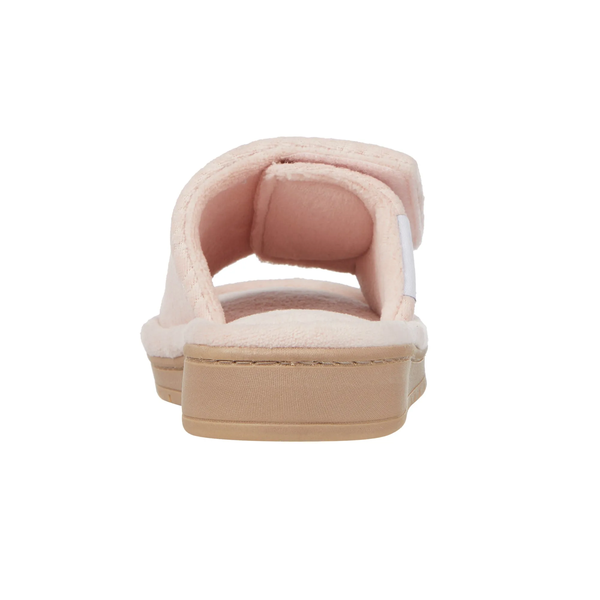 Women's Diamond Microterry Gemma Adjustable Slide Slipper with Memory Foam