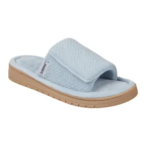 Women's Diamond Microterry Gemma Adjustable Slide Slipper with Memory Foam