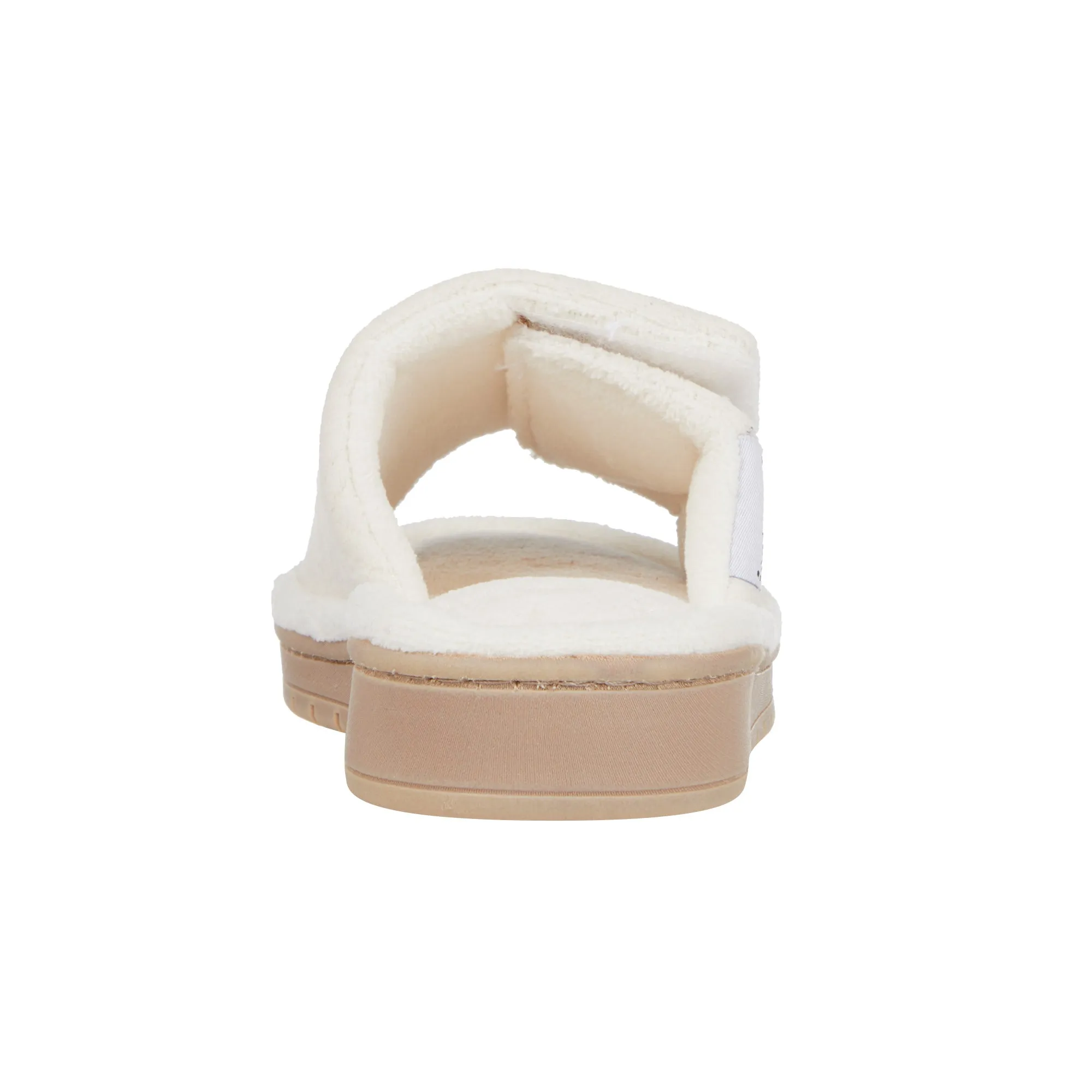 Women's Diamond Microterry Gemma Adjustable Slide Slipper with Memory Foam