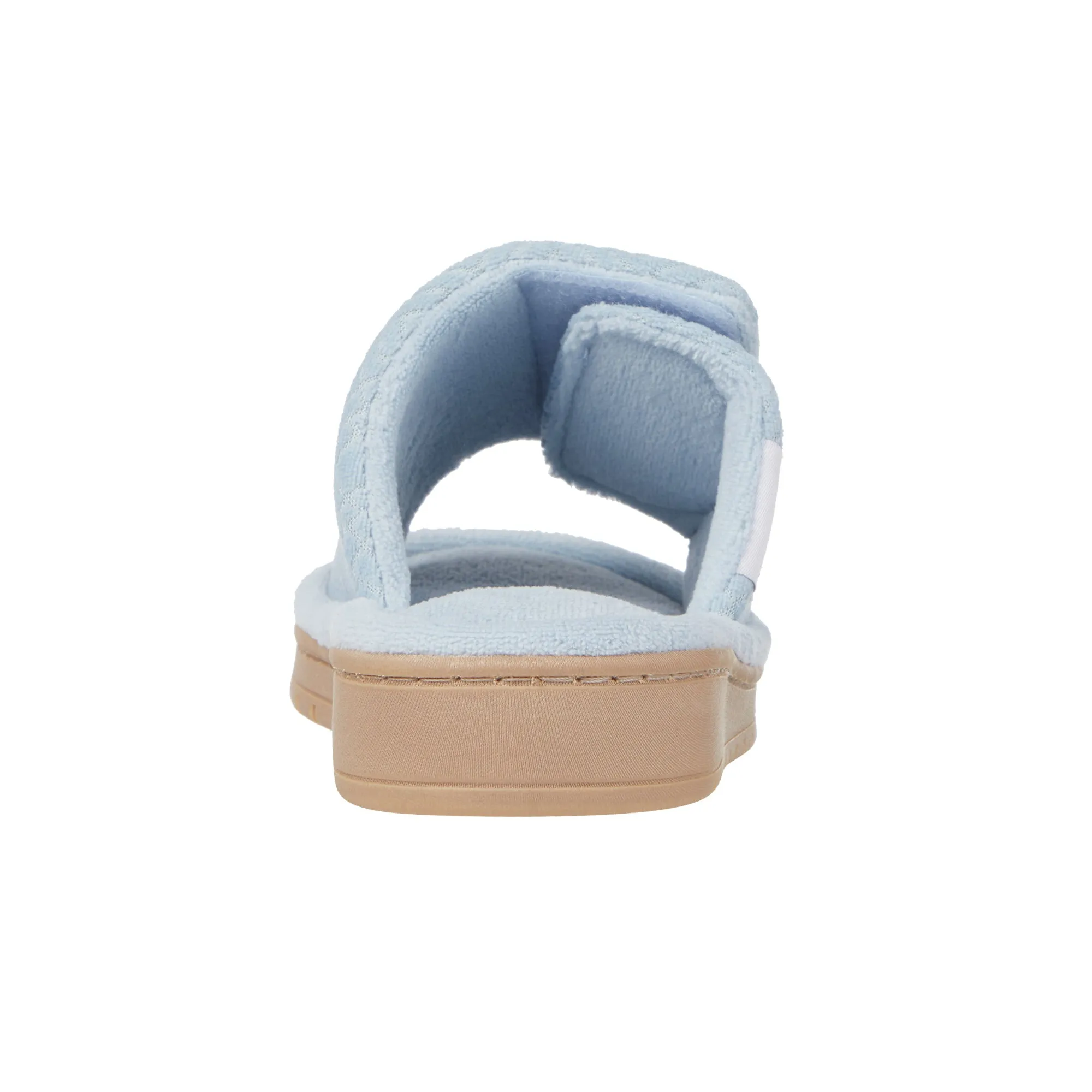 Women's Diamond Microterry Gemma Adjustable Slide Slipper with Memory Foam
