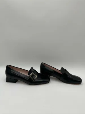 Women’s Roger Vivier Mini Leather Loafers Black Size 36.5 - Very Good