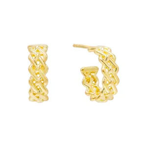 Woven Chain Hoop Earring