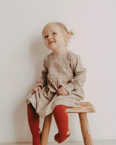 Woven Check Dress