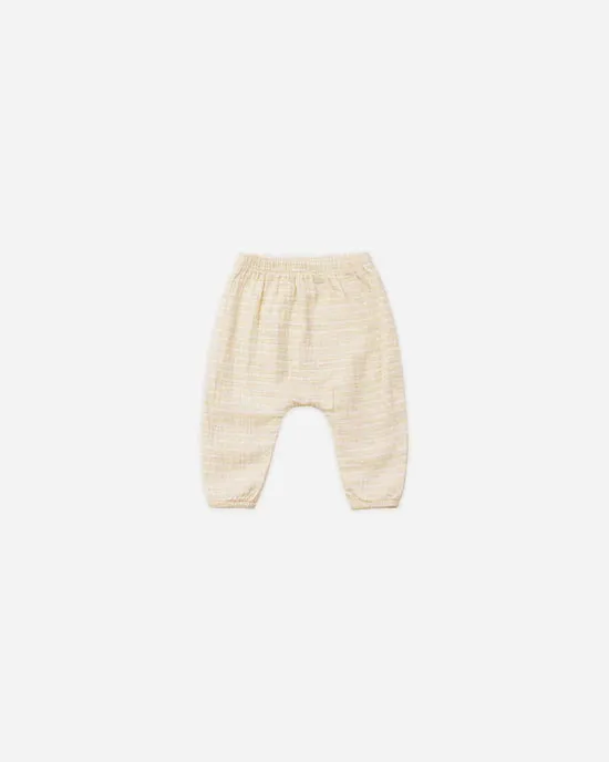 Woven pant-lemon stripe