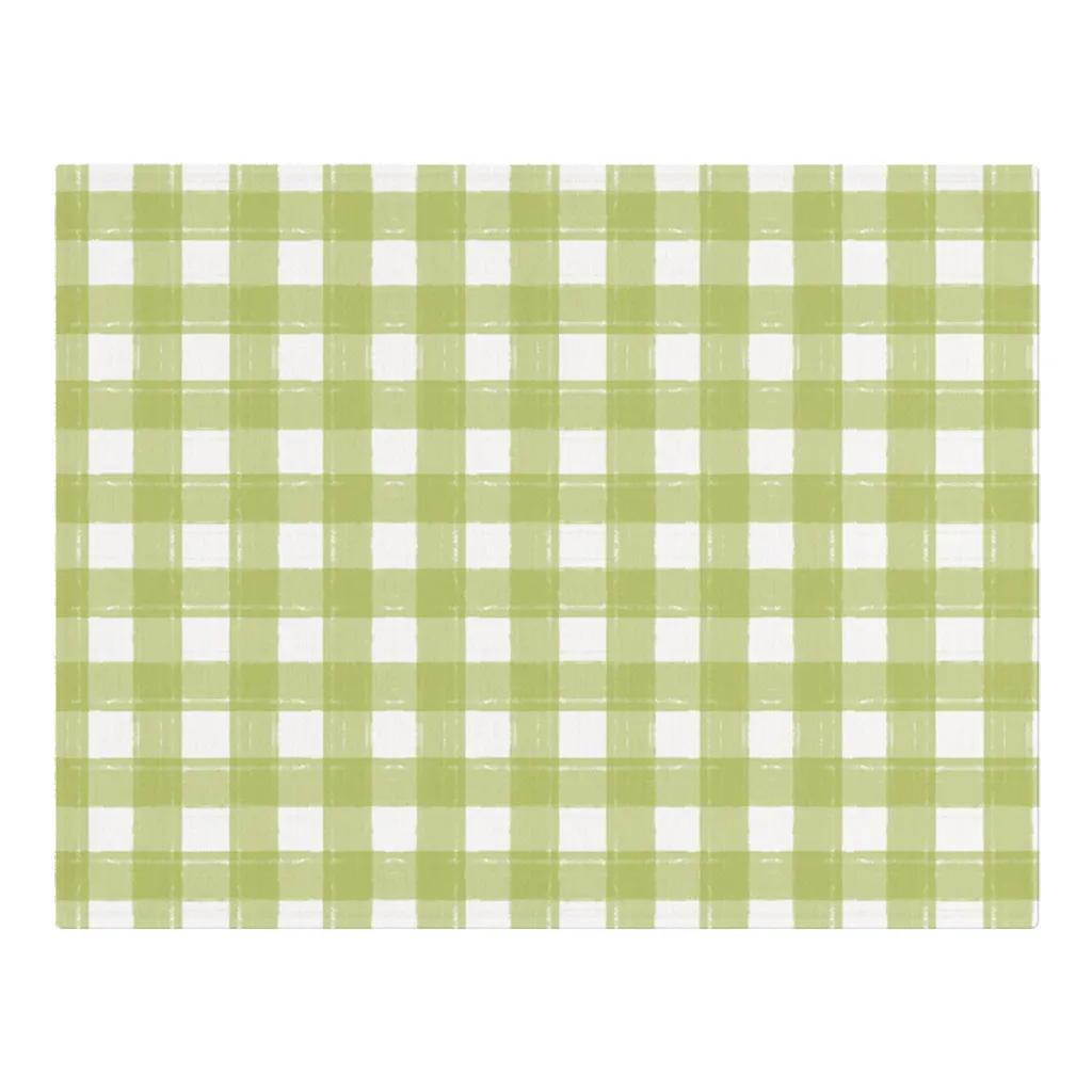 Woven Placemat - Gingham Green