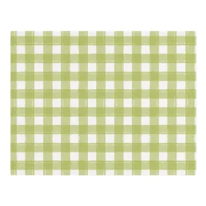 Woven Placemat - Gingham Green