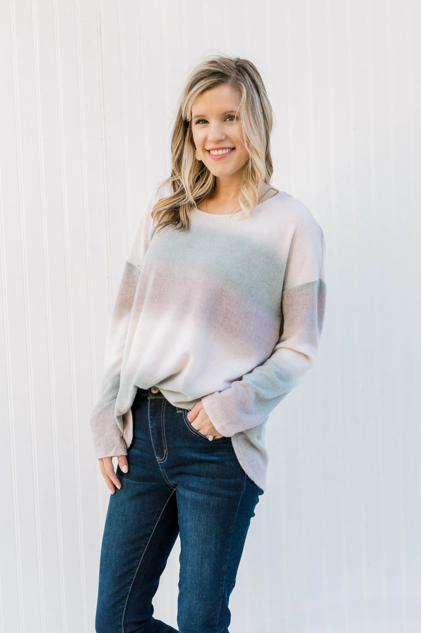 X Sage Ombre Sweater